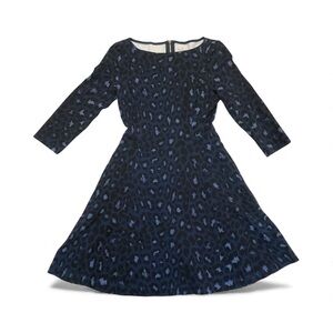 Kate Spade Blue Leopard Print Dress